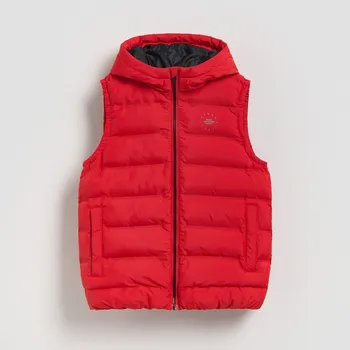 Chlapecká bunda Reserved - Prošívaná vesta s kapucí - červená - 784HF-33X - 784HF-33X-128