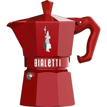 Moka konvice Bialetti Exclusive Moka červená 3 porce
