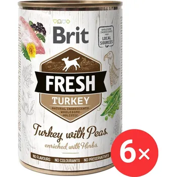 Brit Fresh Turkey with Peas 6 × 400 g