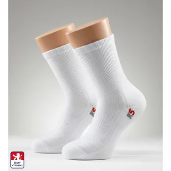 Pánské ponožky Ponožky KS-MEDI elastické fyziologický velmi jemný lem 45-47 Bílá