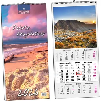 Kalendář Kalendář 2026 třídílný 13listový PL.Krajiny