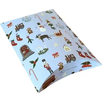 Vánoční dekorace BE NICE EKO Krabička Anglická pohádka modrá, střední, 3 ks