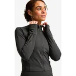 DOMYOS Dámská přiléhavá sportovní mikina S ŠEDÁ