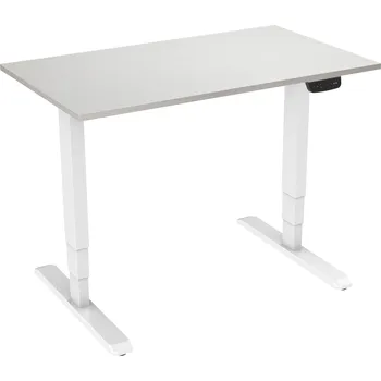 Psací stůl AlzaErgo Table ET1 NewGen bílý + deska 120×80 cm lamino bílý dub