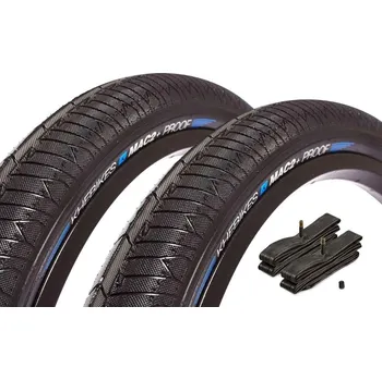 Plášť na kolo KHEBIKES Sada plášťů BMX KHE MAC2+ PROOF 20 palců x 2,30 palce + duše AV NO SIZE ČERNÁ