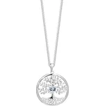 Preciosa Stříbrný přívěsek s řetízkem Sparkling Tree of Life, s kubickou zirkonií Preciosa, bílý
