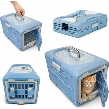 přepravka pro zvíře Přepravka pro psa K&M modrá S 30 cm x 47 cm x 31 cm