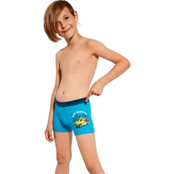 Chlapecké spodní prádlo Chlapecké boxerky Cornette Kids Car Service tyrkys velikost 110/116