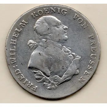 Fridrich Vilém II. – 1 tolar 1796 B, Vratislav Prusko 21,73 g