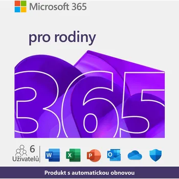 Počítač Microsoft 365 pro rodiny na 12 měsíců (s automatickou obnovou)