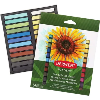 DERWENT Academy Soft Pastels hranaté barevné křídy - balení 24 ks