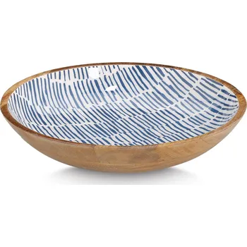 ZELLER Servírovací miska z magového dřeva, modrá 30 × 30 × 6 cm