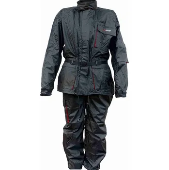 Moto kombinéza A-PRO ACQUA TERRAIN - černý nepromok komplet M