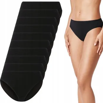 Kalhotky Sada 10 kusů Dámské Kalhotky Kalhotky Esmara 10 ks bavlna L 44/46 Černé