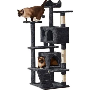 Škrabadlo pro kočky 593122 black, 139 cm, černé - A YAHEETECH