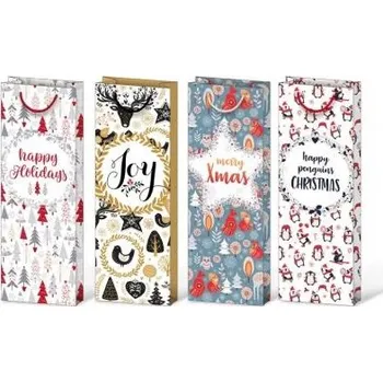 Dárková taška Dárková Taška taška HVĚZDA 125x365x90mm T12 12 Ks