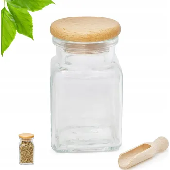 Sklenice Zavařovací Sklenice s lopatkou Laserwood 150 ml skleněná