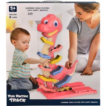 autodráha MaDe Autodráha patrová - dinosaurus s auty, 40 × 35 × 9 cm