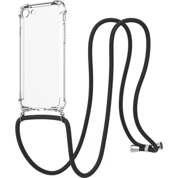 Pouzdro na mobilní telefon AlzaGuard Luxe Lanyard Case pro iPhone 7/8/SE 2020/SE 2022 černý
