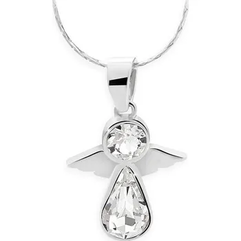 Náramek JSB Bijoux Anděl s křišťálovými kameny Swarovski® (bílý)