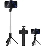Devia ES083 selfie tyč / stativ / tripod / bluetooth ovladač / max. 70cm / černá