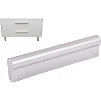 Nábytkové kování Nábytková úchytka klasická stříbrná matná 15 x 2,5 x 2,5 cm