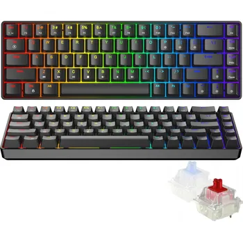 Klávesnice HERNÍ Mechanická RGB Klávesnice Triadyn PLAY ELECTRA RED-SWITCH