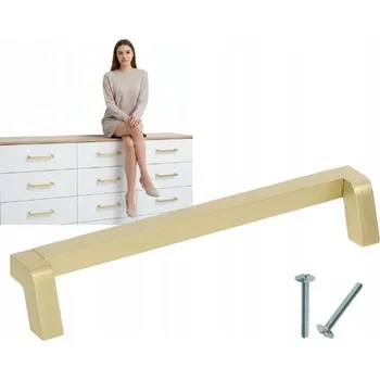 Nábytkové kování NÁBYTKOVÁ ÚCHYTKA ZLATÁ PRO NÁBYTEK SKŘÍŇKY SKŘÍNĚ 320/332MM LOFT DLOUHÁ DRUM AKS