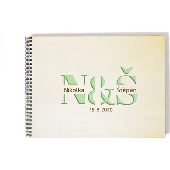 Fotoalbum Svatební fotoalbum iniciály Barva: Zelená