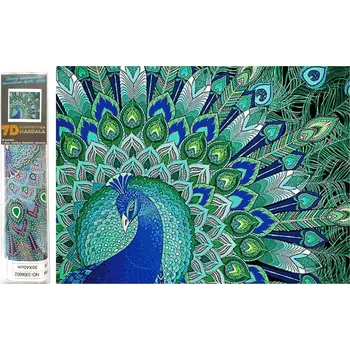 Diamantové malování Norimpex 7D Paví kouzlo 30 × 40 cm