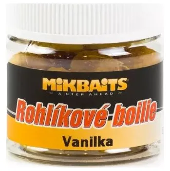 Boilies Mikbaits Rohlíkové boilie Vanilka 2 × 50 ml
