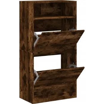 Botník VidaXL Botník 60 x 116 x 34 cm dub Halifax černý