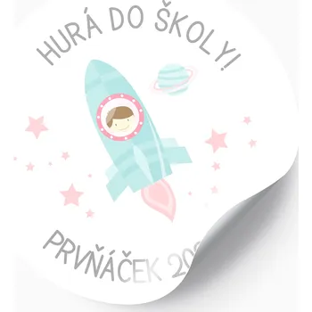 Svatební dekorace Nálepka pro prvňáky raketa