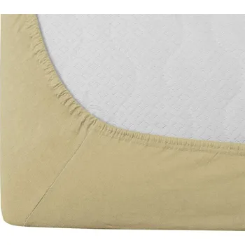 Prostěradlo TEXTILOMANIE Jersey EXCLUSIVE krémové 200 × 220 cm