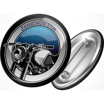 Party dekorace Rozlučková placka motorka Průměr placky: 25 mm