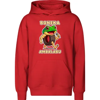 Chlapecká mikina Dětská mikina Boneka ambalabu Barva: Červená, Velikost: 12