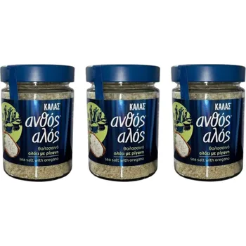 Koření KALAS Květinová mořská sůl s oregánem z Řecka, 300 g, 3 ks