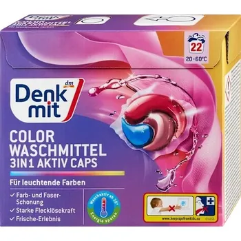 Prací prostředek Denkmit Prací kapsle na barevné prádlo Activ Caps 22 dávek
