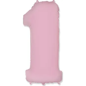 Balónek Balón foliový číslice světle růžová 102 cm - 1