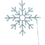 DECOLED LED světelná vločka X, závěsná 3D tisk, pr. 85 cm, ledová bílá
