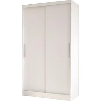 Šatní skříň Nejlevnější nábytek - Šatní skříň s posuvnými dveřmi SILVERIO I, bílá