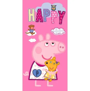 Dětské zboží Carbotex Osuška Prasátko Pepina a Medvídek Teddy 70 × 140 cm