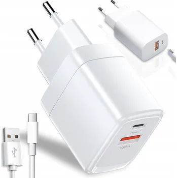 Síťová nabíječka Pixel 25W bílá 2xUSB + USB typ C