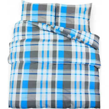 Povlečení Sada povlečení, modro-šedá, 200x200 cm, bavlna