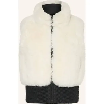 Dámská vesta Mrs & Hugs Dámská Vesta Z Umělé Kožešiny, bílá / černá, 40