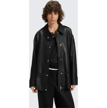 Dámský křivák Dámská kožená bunda BOSS Black Salaha 50544445 černá Velikost: 36