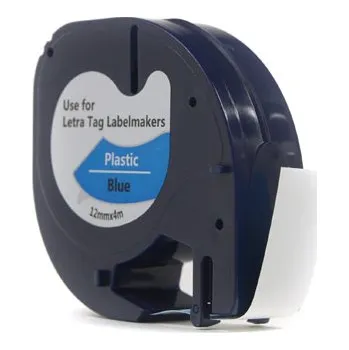 Pásek do tiskárny Náhradní páska JetWorld Dymo LetraTag Black on Blue, 12 mm x 4 m (59426, 91205, 91335, 91225) (S0721600, S0721650)