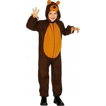 Karnevalový kostým KOSTÝM DĚTSKÝ OVERAL MEDVÍDEK TEDDY HNĚDÝ VELIKOST 104