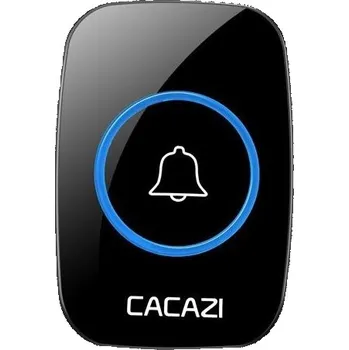 Domovní zvonek CACAZI A10 bezdrátový 1x přídavné tlačítko - černé