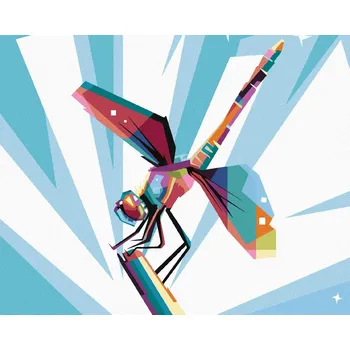 Dětské zboží Diamondi - BAREVNÁ VÁŽKA, 40x50 cm, bez rámu a bez vypnutí plátna